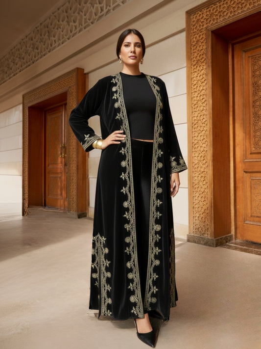 Black Velvet Bisht