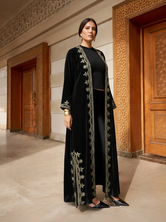 Black Velvet Bisht